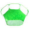 A bright green portable pet playpen for small animals with a rounded, open design.