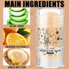 Main ingredients shown include aloe vera, orange extract, and shea butter in a glass jar of pet stick nose and paw balm
