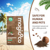Bag of Magicco deodorizer cat litter powder with coconut grounds for safe use by humans and pets