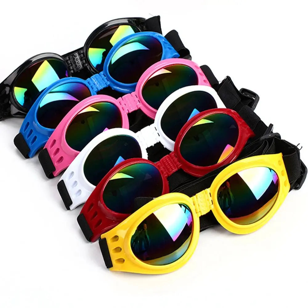Eine Sammlung farbenfroher Hundesignaturen in verschiedenen Schattierungen, darunter Blau, Pink und Gelb.