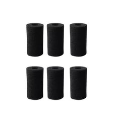 Four black aquarium pre-filter sponges for small critters