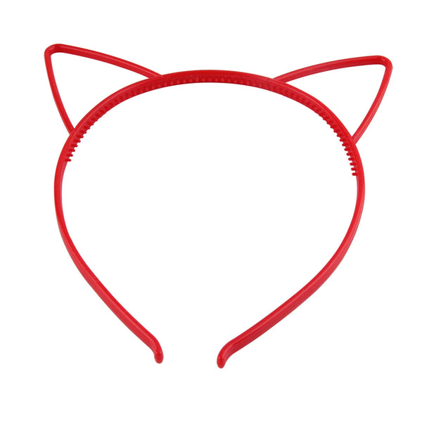 Red cat ear headband for girls and kids