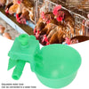 Bol d'eau vert ajustable, conçu pour être connecté à un tuyau pour l'alimentation automatique des poulets.