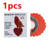 A single red bird whistle with a heart-shaped design and a serrated edge.