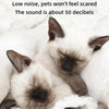 Two kittens sleeping peacefully on white fur with a low noise sound level indicated.