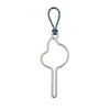 Hands-free dog poop bag dispenser with a light blue leash clip.
