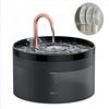 Fontaine à eau automatique noire avec bec rose gold et kit de nettoyage en silicone.