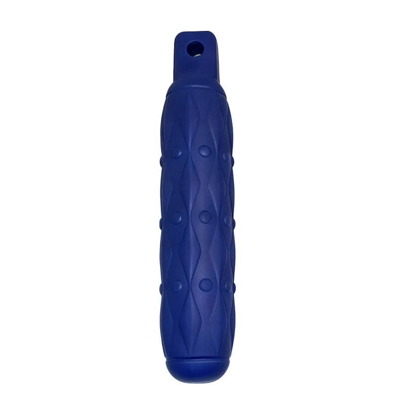 A blue durable EVA chew toy designed for large dogs.