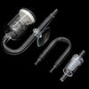Clear aquarium CO2 diffuser with a suction cup attachment