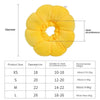 Yellow adjustable soft plush Elizabethan collar for pet wound care with various sizes