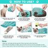 Instructions for using a mesh cat grooming bag with adjustable restraint to safely bathe or transport a cat.