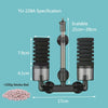 YU-228A specification showing a black bio sponge filter with a surface skimmer and a pile of media balls