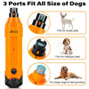 Orange rechargeable dog nail grinder with three ports for various dog sizes