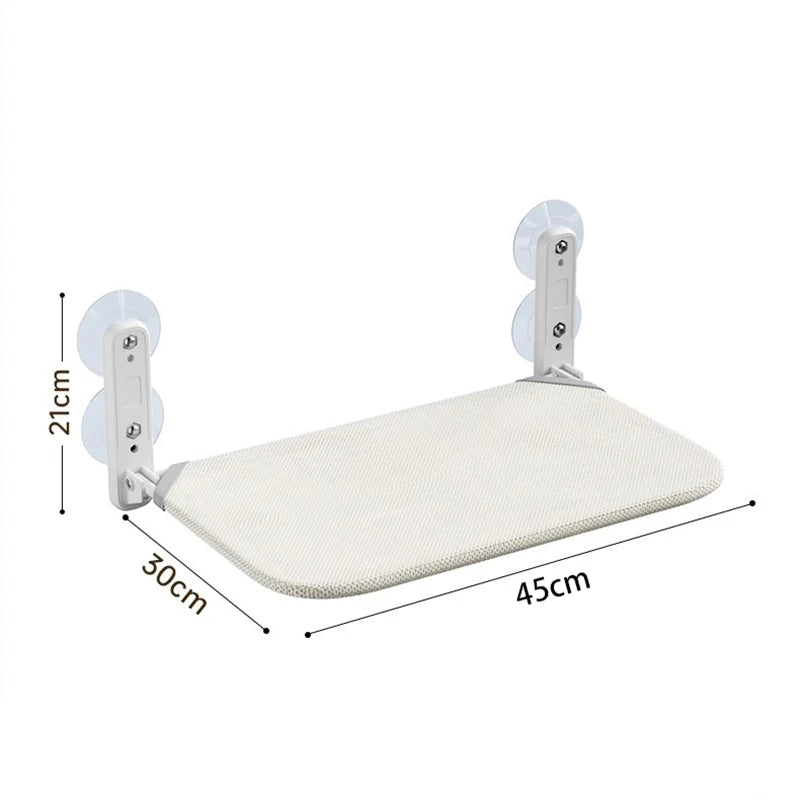 A white suction cup cat hammock designed for windowsills and glass.
