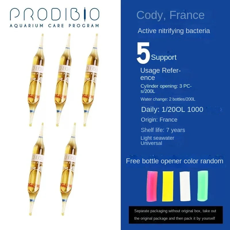 Solution de bactéries nitrifiantes actives pour le programme d'entretien d'aquarium ProdiBio