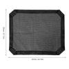 Black breathable mesh replacement cover for an elevated pet bed.