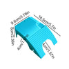 Blue adjustable reptile basking platform with suction cups for turtles and amphibians, shown in profile view.