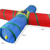Blauer und roter zusammenklappbarer Hundetunnel zum Indoor- oder Outdoor-Spiel