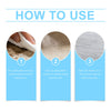 Three steps for using a pet stain and odor remover spray showing wiping, spraying, and allowing the cleaner to work.
