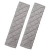 Gray quilted plush car seat belt shoulder protector