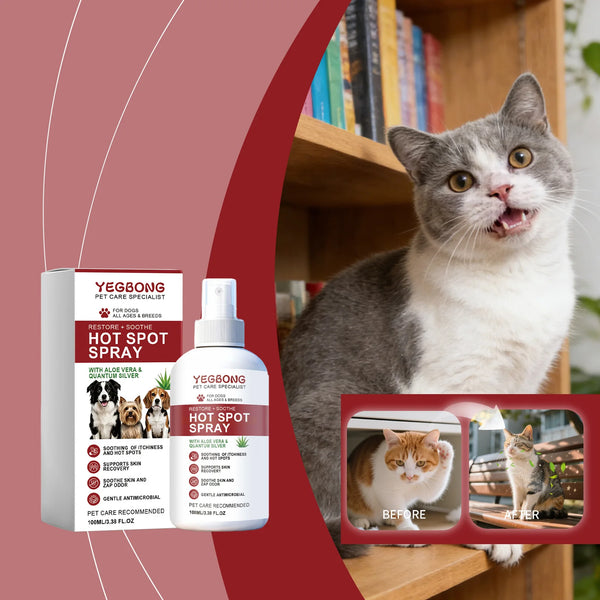 Yegbong Hot Spot Spray for dogs and cats with aloe vera and quantum silver