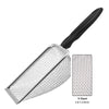 Stainless steel pet poop shovel with a black handle and mesh head for cleaning terrariums