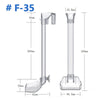 Diagram showing the dimensions of an F-35 aquarium feeding tube.