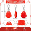 Red silicone dog paw print LED collar light for dogs and cats
