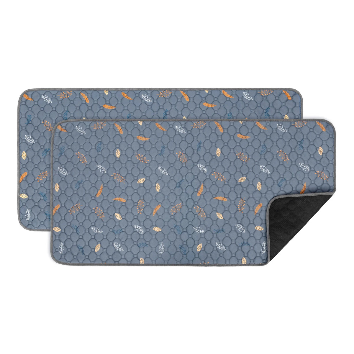 Blue patterned reusable absorbent cage liner for guinea pigs and small pets