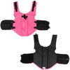 Pink and black water resistant life vest for dogs