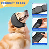 A golden retriever wearing a black breathable ear protector with a hook-and-loop closure and elastic stretch.