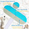 A two-way brush pet hair remover with a compact fluff material used for safe furniture cleaning and fast hair removal.