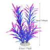 Illustration aquarelle de plantes décoratives aquatiques artificielles aux feuillages violets et bleus vibrants.