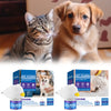 A white cat calming pheromone diffuser kit shown next to a dog calming pheromone diffuser kit.