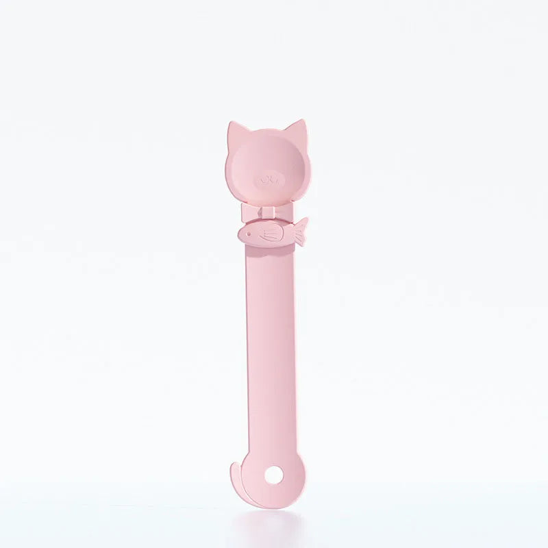 Rosa lange Lick-Hundekaraffe für Nassfutter mit Katzenkopf-Design