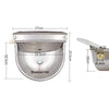 Stainless steel automatic water dispenser bowl with a blowdown hole and a dispensing spout.