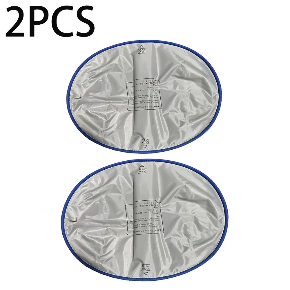 Two silver waterproof litter box replacement mats are shown separately.