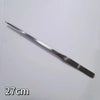 A long, slender stainless steel tool used for handling aquarium plants.