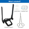 Support d'oreille noir et pince pour chien afin de redresser les oreilles.