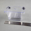 Clear acrylic fish breeding incubator with a transparent lid and slotted base