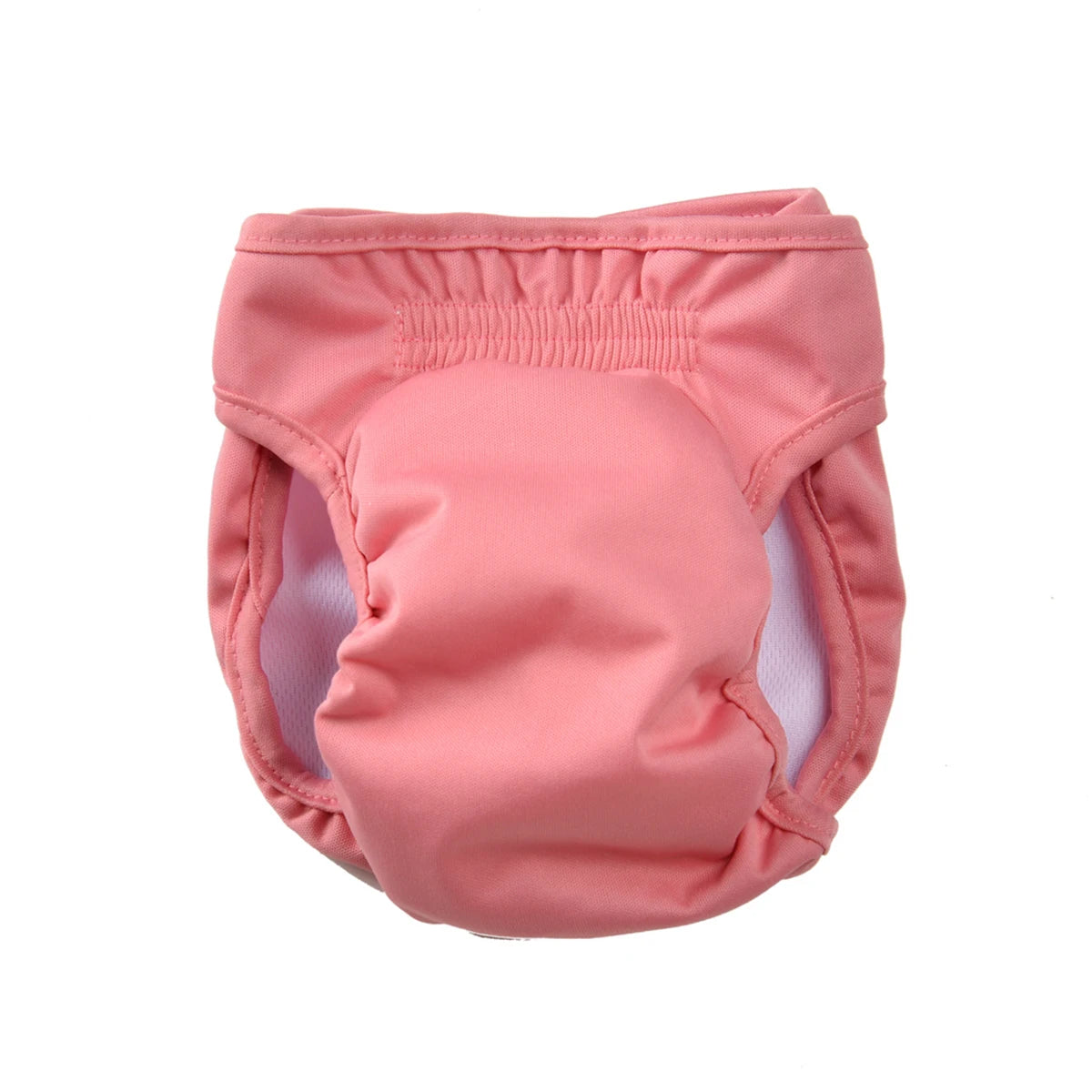 Panti sanitario reutilizable y a prueba de fugas de color rosa para perros.