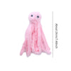 Pink fluffy octopus plush toy with two eyes
