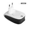 White ultrasonic pest repeller device with a black base and protruding nozzles.