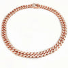 Collier de chaîne cubaine en cristal or rose pour chats.