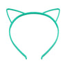 A teal cat ear headband for girls and kids.