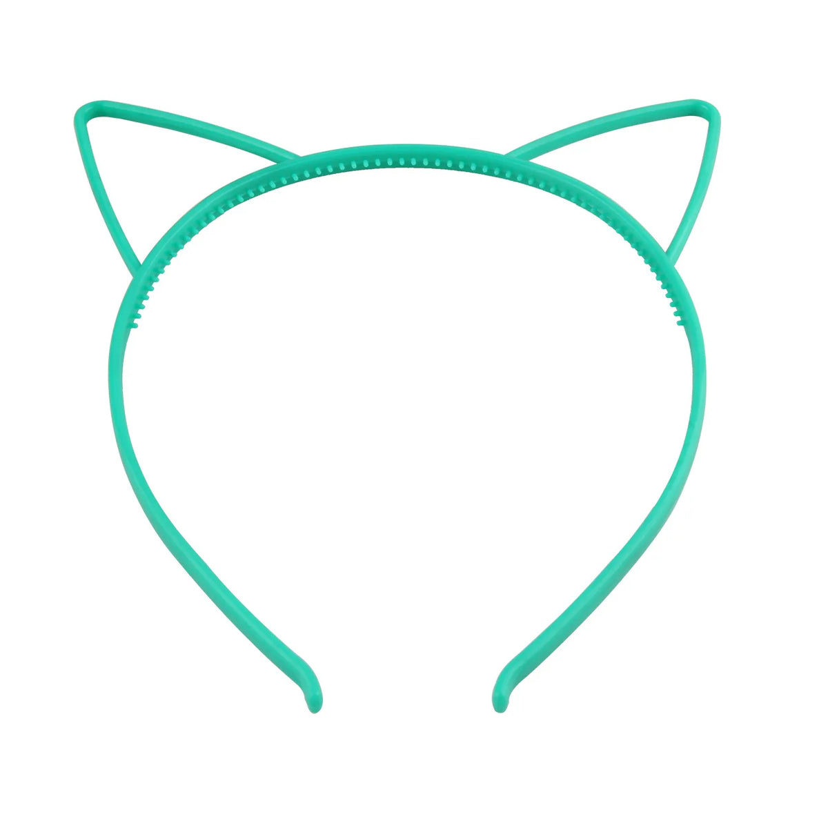 A teal cat ear headband for girls and kids.