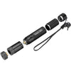 Schwarzer tragbarer LED-Laserpointer-Trainiertaschen mit flexibler Kabel und mehreren Spitzen.