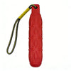 Red durable EVA chew toy for large dogs with a yellow and black cord.