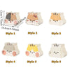Six styles of cartoon hamster hideout houses featuring different facial expressions and colors.
