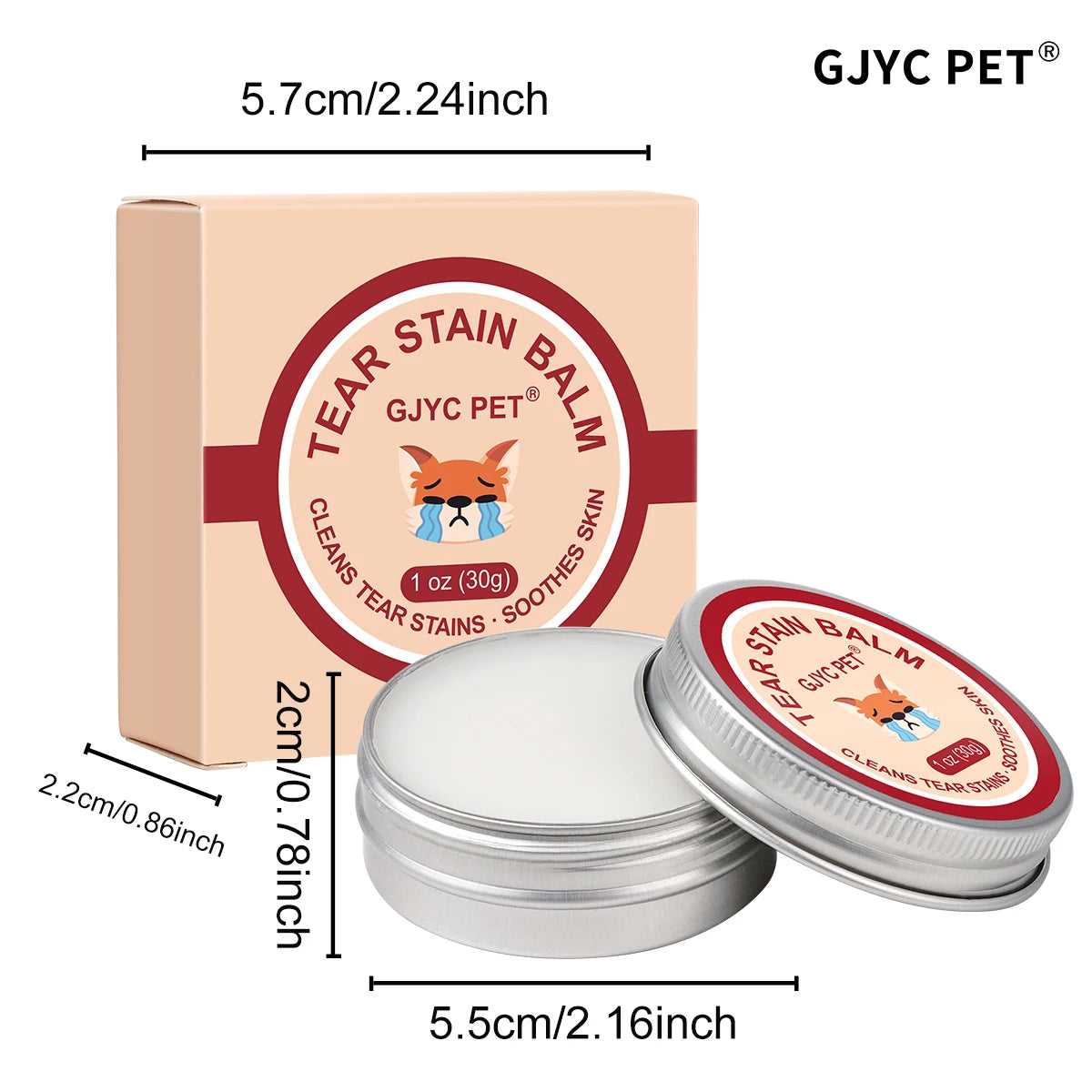 صندوق ومرهم من GJYC PET لإزالة بقع الدم وتلطيف البشرة.